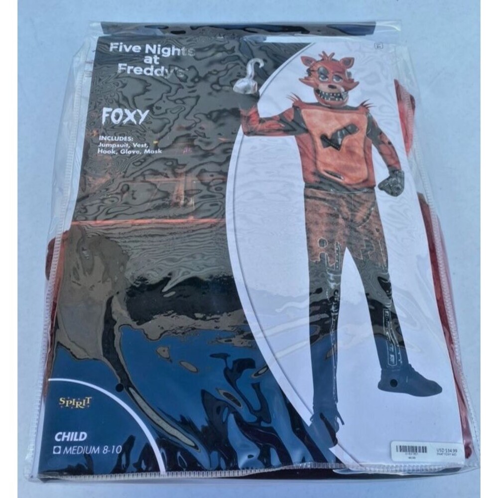 Five Nights at Freddy's Foxy Costume Child Medium 8-10 Spirit Halloween Complete